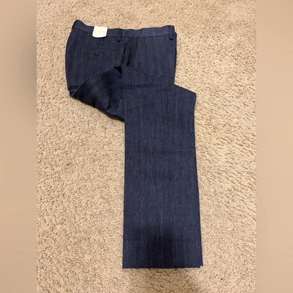BANANA REPUBLIC CLARK WOOL-LINEN SUIT PANT